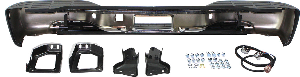 SUBURBAN/YUKON 00-06 STEP BUMPER, FACE BAR AND PAD, w/ Pad Provision, w/ Mounting Bracket, Chrome