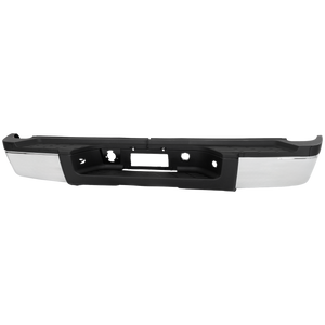 SILVERADO/SIERRA 2500 HD/3500 HD 07-10 STEP BUMPER, FACE BAR AND PAD, w/ Pad Provision, w/o Mounting Bracket, Chrome, w/o Rear Object Sensor Holes, (3500 HD, Single Rear Wheels), Excludes 2007 Classic