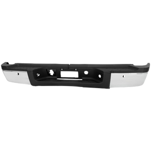 SILVERADO/SIERRA 2500 HD/3500 HD 11-14 STEP BUMPER, FACE BAR AND PAD, w/ Pad Provision, w/o Mounting Bracket, Chrome, w/o Rear Object Sensor Holes, Single Rear Wheels - CAPA