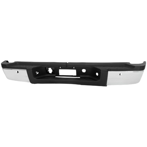SILVERADO/SIERRA 2500 HD/3500 HD 11-14 STEP BUMPER, FACE BAR AND PAD, w/ Pad Provision, w/o Mounting Bracket, Chrome, w/o Rear Object Sensor Holes, Single Rear Wheels - CAPA