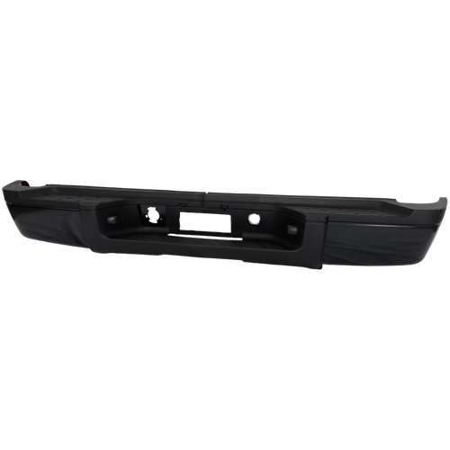 SILVERADO/SIERRA 2500 HD/3500 HD 07-10 STEP BUMPER, FACE BAR AND PAD, w/ Pad Provision, w/o Mounting Bracket, Powdercoated Black, w/o Rear Object Sensor Holes, (3500 HD, Single Rear Wheels), Excludes