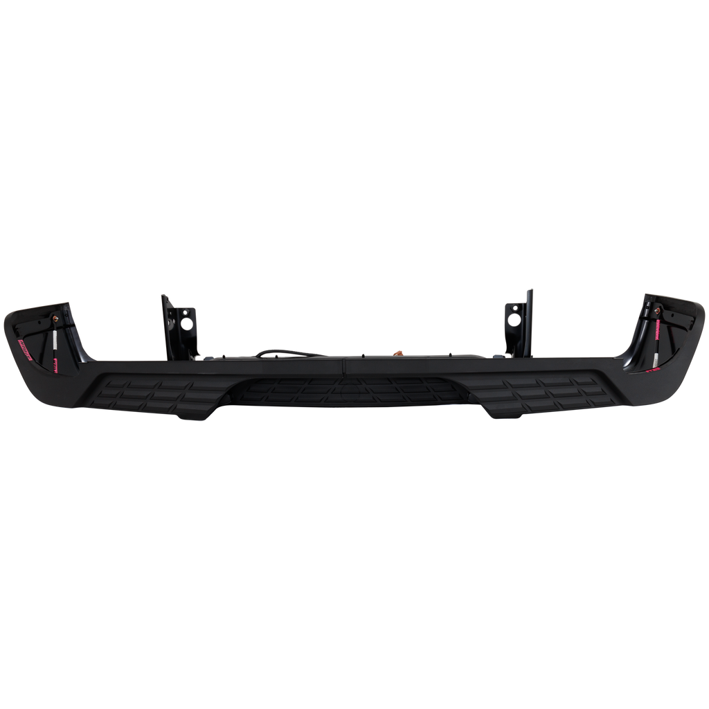 SILVERADO/SIERRA 2500 HD/3500 HD 07-10 STEP BUMPER, FACE BAR AND PAD, w/ Pad Provision, w/o Mounting Bracket, Powdercoated Black, w/o Rear Object Sensor Holes, (3500 HD, Single Rear Wheels), Excludes