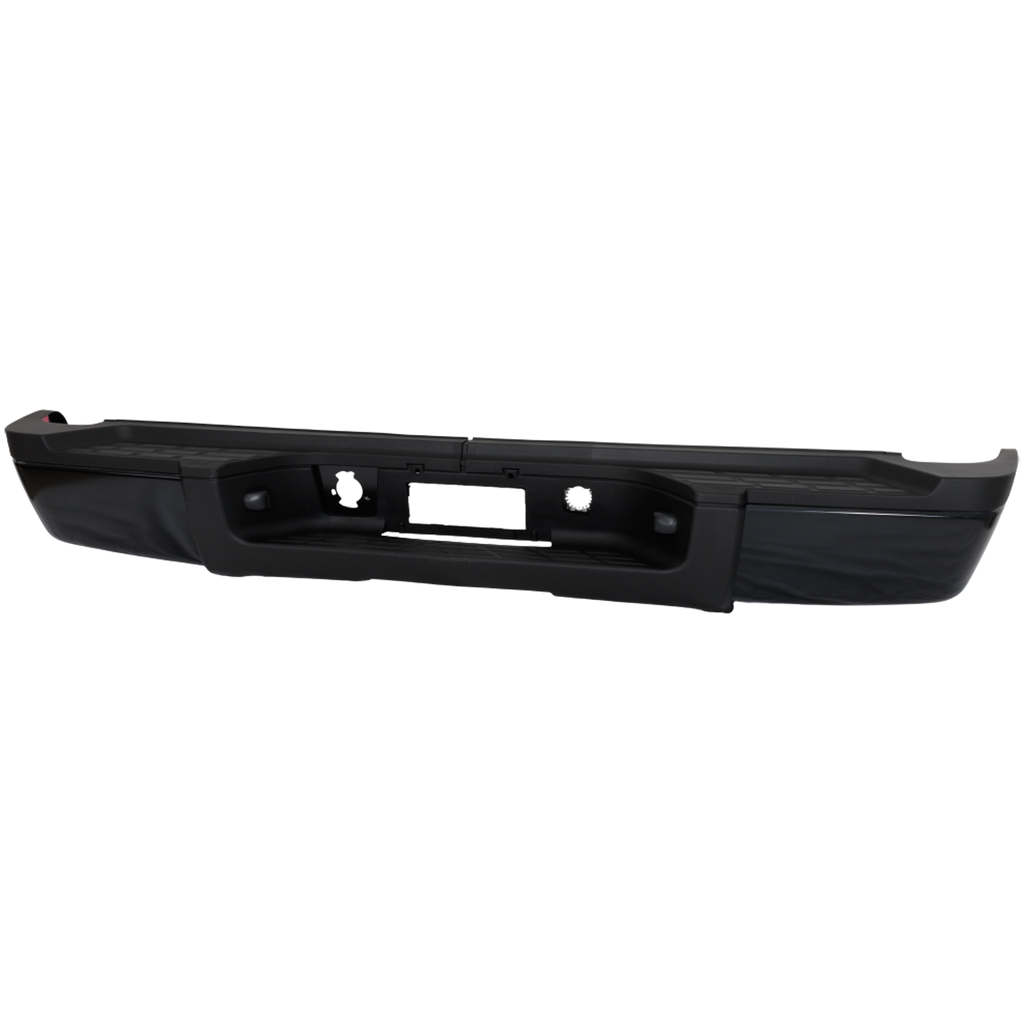 SILVERADO/SIERRA 2500 HD/3500 HD 07-10 STEP BUMPER, FACE BAR AND PAD, w/ Pad Provision, w/o Mounting Bracket, Powdercoated Black, w/o Rear Object Sensor Holes, (3500 HD, Single Rear Wheels), Excludes