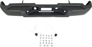 SILVERADO/SIERRA 3500 HD 07-10 STEP BUMPER, FACE BAR AND PAD, w/ Pad Provision, w/o Mounting Bracket, Powdercoated Black, w/o Rear Object Sensor Holes, Dual Rear Wheels, Excludes 2007 Classic