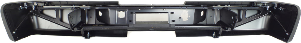 SILVERADO/SIERRA 3500 HD 07-10 STEP BUMPER, FACE BAR AND PAD, w/ Pad Provision, w/o Mounting Bracket, Powdercoated Black, w/o Rear Object Sensor Holes, Dual Rear Wheels, Excludes 2007 Classic