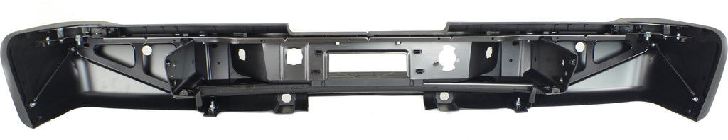 SILVERADO/SIERRA 3500 HD 07-10 STEP BUMPER, FACE BAR AND PAD, w/ Pad Provision, w/o Mounting Bracket, Powdercoated Black, w/ Rear Object Sensor Holes, Dual Rear Wheels, Excludes 2007 Classic