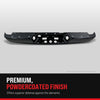 SILVERADO/SIERRA 3500 HD 07-10 STEP BUMPER, FACE BAR AND PAD, w/ Pad Provision, w/o Mounting Bracket, Powdercoated Black, w/ Rear Object Sensor Holes, Dual Rear Wheels, Excludes 2007 Classic
