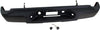 SILVERADO/SIERRA 2500 HD/3500 HD 11-13 STEP BUMPER, FACE BAR AND PAD, w/ Pad Provision, w/o Mounting Bracket, Powdercoated Black, w/o Rear Object Sensor Holes, (3500 HD, Single Rear Wheels)