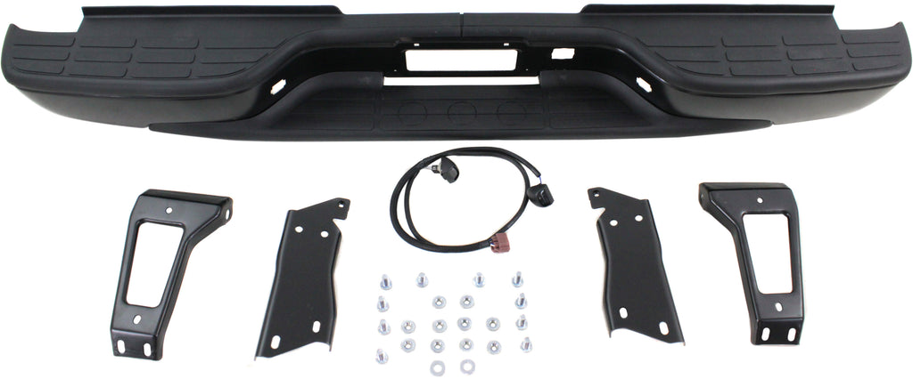 SILVERADO/SIERRA 2500 HD/3500 01-06 STEP BUMPER, FACE BAR AND PAD, w/ Pad Provision, w/ Mounting Bracket, Powdercoated Black, Includes 2007 Classic