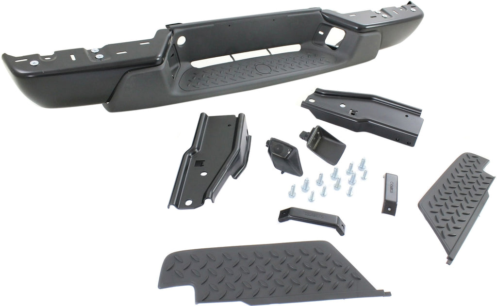 COLORADO/CANYON 04-07 STEP BUMPER, FACE BAR AND PAD, w/ Pad Provision, w/ Mounting Bracket, Powdercoated Black, w/o Extreme and Towing Pkg, All Cab Types