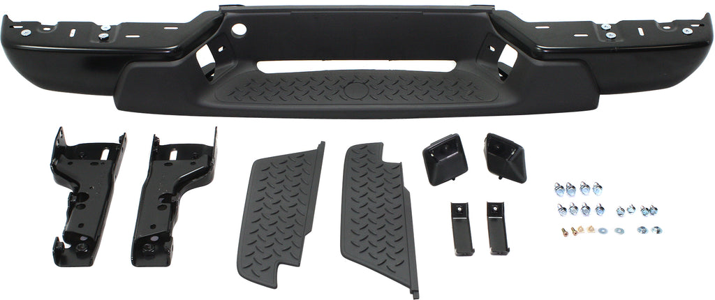 COLORADO/CANYON 08-12 STEP BUMPER, FACE BAR AND PAD, w/ Pad Provision, w/ Mounting Bracket, Powdercoated Black, w/o Extreme and Towing Pkg, All Cab Types