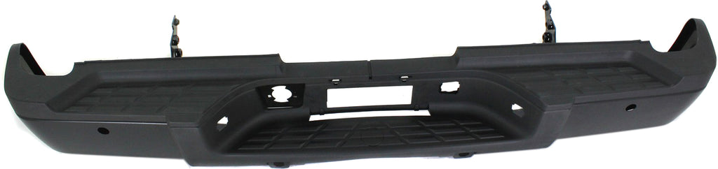 SILVERADO/SIERRA 3500 HD 11-13 STEP BUMPER, FACE BAR AND PAD, w/ Pad Provision, w/o Mounting Bracket, Powdercoated Black, w/ Rear Object Sensor Holes, Dual Rear Wheels