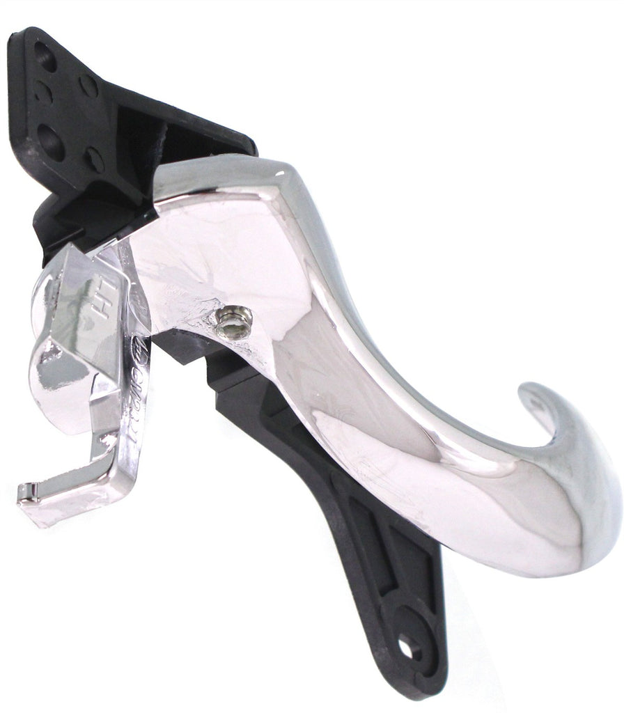 DEVILLE 00-05 FRONT INTERIOR DOOR HANDLE LH, Chrome Lever + Black Base (=REAR)