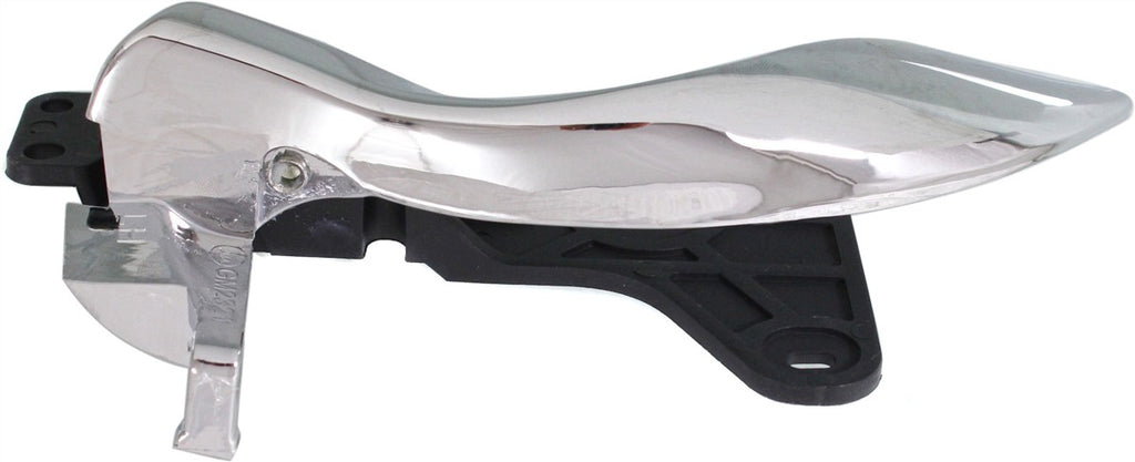 DEVILLE 00-05 FRONT INTERIOR DOOR HANDLE LH, Chrome Lever + Black Base (=REAR)