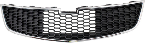 CRUZE 11-14 FRONT BUMPER GRILLE, Plastic, Chrome Shell/Painted Black Insert, Eco Model, 1.4L Eng.