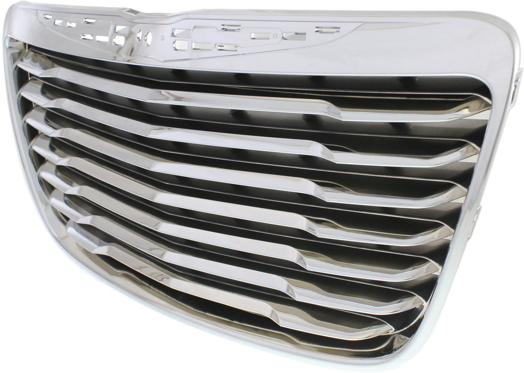 CHRYSLER 300 11-14 GRILLE, Chrome Shell/Painted Black Insert, w/ Chr Trim, Factory Installed, w/o Pedestrian Protection, Code MF5