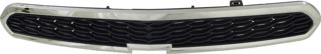 SPARK 13-15 GRILLE, Upper, Chrome Shell/Textured Black Insert, w/o Fog Light Holes - CAPA