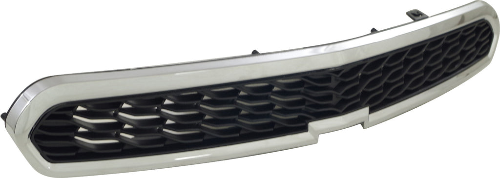 SPARK 13-15 GRILLE, Upper, Chrome Shell/Textured Black Insert, w/o Fog Light Holes - CAPA