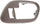 C/K FULL SIZE P/U 95-02/SUBURBAN 95-99 FRONT DOOR HANDLE BAZEL RH, Inside, Brown (Tan), w/ Lock Hole