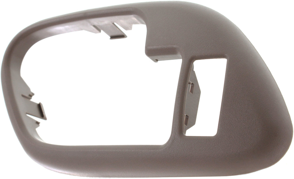 C/K FULL SIZE P/U 95-02/SUBURBAN 95-99 FRONT DOOR HANDLE BAZEL LH, Inside, Brown (Tan), w/ Lock Hole