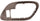 C/K FULL SIZE P/U 95-02/SUBURBAN 95-99 FRONT DOOR HANDLE BAZEL LH, Inside, Brown (Tan), w/ Lock Hole