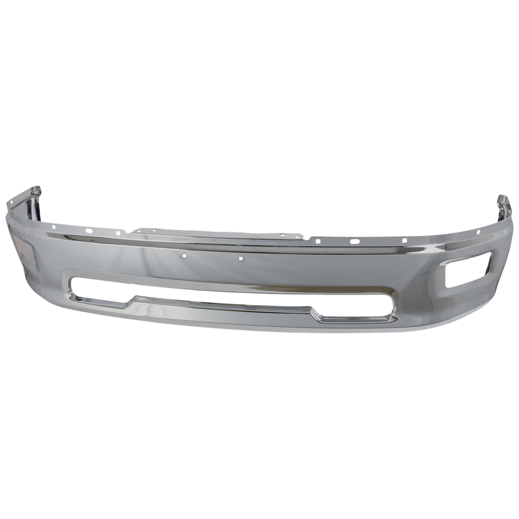 RAM 1500 09-12 FRONT BUMPER, Chrome, w/o Sport Package, w/ Rectangular Fog Light Holes