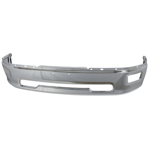 RAM 1500 09-12 FRONT BUMPER, Chrome, w/o Sport Package, w/ Rectangular Fog Light Holes