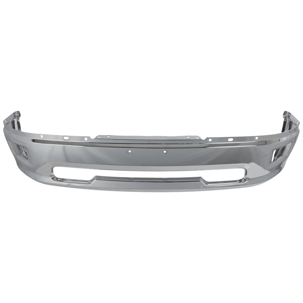 RAM 1500 09-12 FRONT BUMPER, Chrome, w/o Sport Package, w/ Rectangular Fog Light Holes