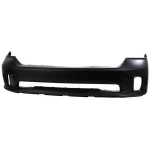 RAM 1500 13-18 FRONT BUMPER COVER, Primed, 1 Piece Bumper, w/ Ram Logo, w/o Parking Aid Sensor Holes, Includes 19-22 1500 Classic - CAPA