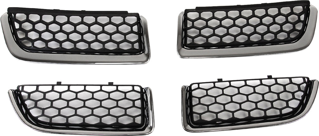 STRATUS 04-06 GRILLE INSERT, Chrome Black, Plastic, Sedan