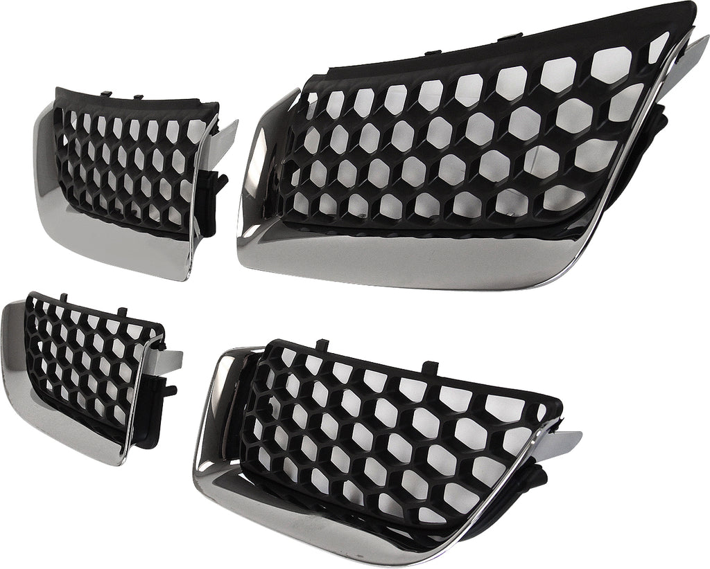 STRATUS 04-06 GRILLE INSERT, Chrome Black, Plastic, Sedan