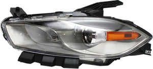 DART 13-16 HEAD LAMP LH, Lens and Housing, HID, w/o HID Kit, Chrome Interior