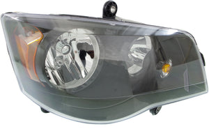 GRAND CARAVAN 11-20/TOWN AND COUNTRY 14-16 HEAD LAMP RH, Assembly, Halogen, Black Interior - CAPA