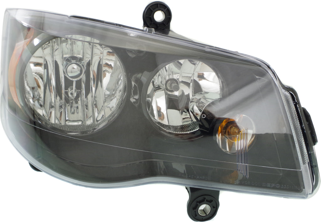 GRAND CARAVAN 11-20/TOWN AND COUNTRY 14-16 HEAD LAMP RH, Assembly, Halogen, Black Interior - CAPA