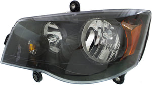 GRAND CARAVAN 11-20/TOWN AND COUNTRY 14-16 HEAD LAMP LH, Assembly, Halogen, Black Interior - CAPA