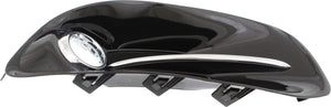 DART 13-16 FRONT FOG LAMP MOLDING RH, Black, w/ Chrome Trim - CAPA