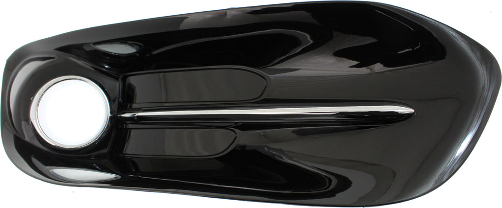 DART 13-16 FRONT FOG LAMP MOLDING LH, Black, w/ Chrome Trim - CAPA
