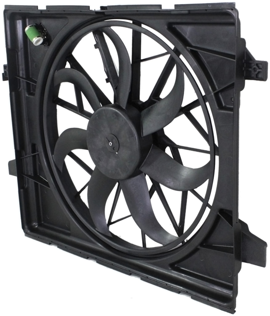 DURANGO 11-20/GRAND CHEROKEE 11-22 RADIATOR FAN ASSEMBLY, Single Fan, Standard Duty Cooling, Includes Resistor, w/o Tow Package