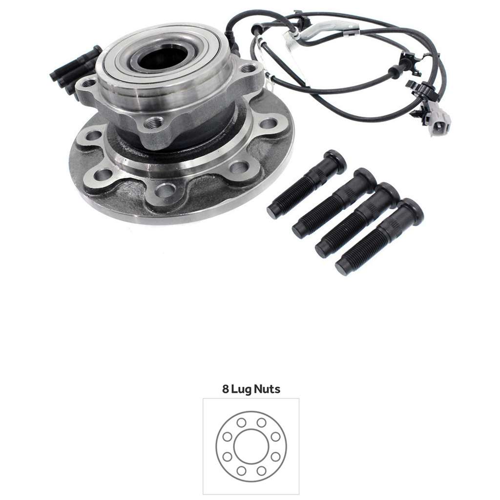 RAM 2500 P/U 98-99 FRONT HUB ASSEMBLY LH, 8 Studs, 4WD, 4-Wheel ABS