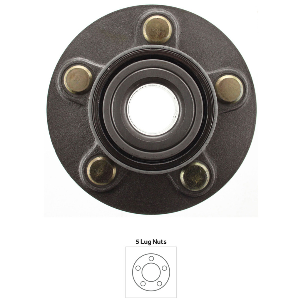 STRATUS 98-06 REAR HUB ASSEMBLY RH=LH, 5 Studs, 5 x 101.08 mm PCD Bolt Pattern, w/ ABS Sensor Ring