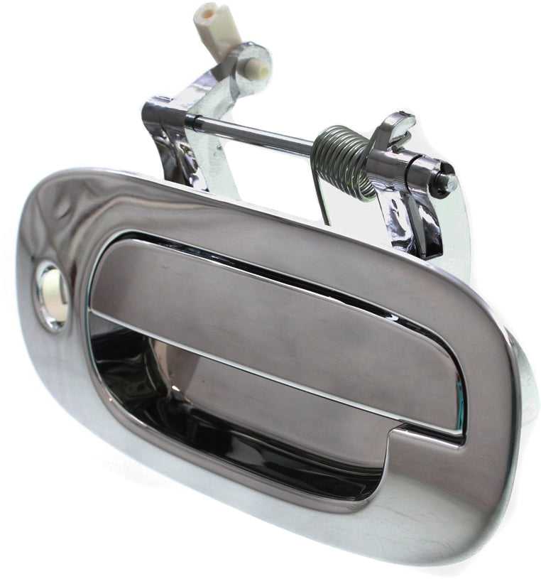 DAKOTA 97-99 FRONT EXTERIOR DOOR HANDLE RH, All Chrome, w/ Keyhole, Plastic
