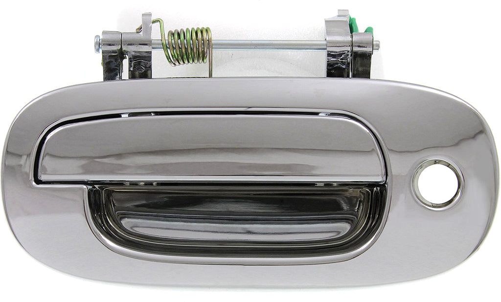 DAKOTA 97-99 FRONT EXTERIOR DOOR HANDLE LH, All Chrome, w/ Keyhole, Plastic