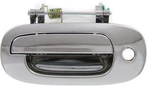 DAKOTA 97-99 FRONT EXTERIOR DOOR HANDLE LH, All Chrome, w/ Keyhole, Plastic