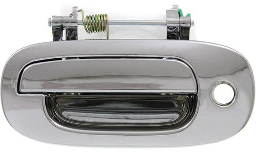 DAKOTA 97-99 FRONT EXTERIOR DOOR HANDLE LH, All Chrome, w/ Keyhole, Plastic