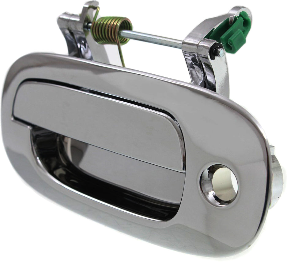 DAKOTA 97-99 FRONT EXTERIOR DOOR HANDLE LH, All Chrome, w/ Keyhole, Plastic