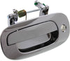 DAKOTA 97-99 FRONT EXTERIOR DOOR HANDLE LH, All Chrome, w/ Keyhole, Plastic