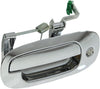 DURANGO 98-01 FRONT EXTERIOR DOOR HANDLE LH, All Chrome, w/ Keyhole