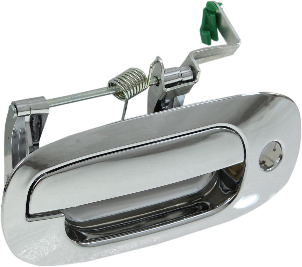 DURANGO 98-01 FRONT EXTERIOR DOOR HANDLE LH, All Chrome, w/ Keyhole