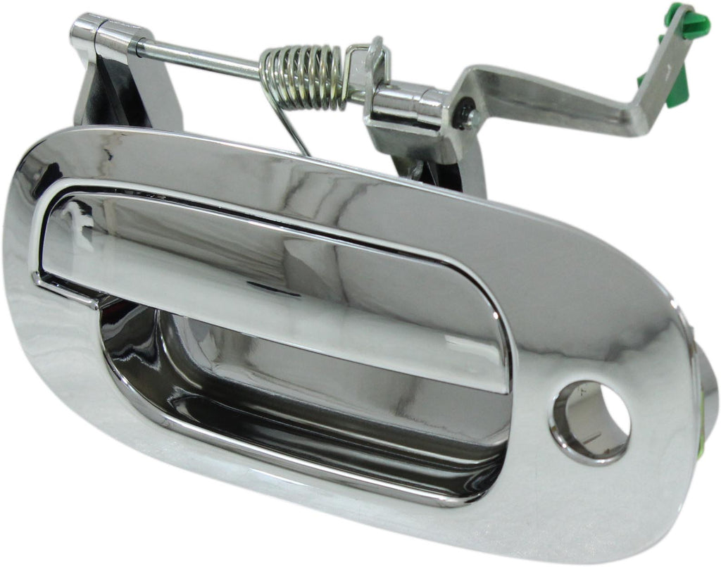 DURANGO 98-01 FRONT EXTERIOR DOOR HANDLE LH, All Chrome, w/ Keyhole
