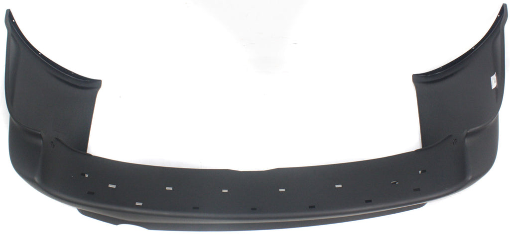 GRAND CARAVAN 05-07 REAR BUMPER COVER, Primed, w/o Rear Obj Snsr Holes, w/ Single Exh Hole and Blk Trim, w/o Chr Mldg, w/ Stow and Go Seat